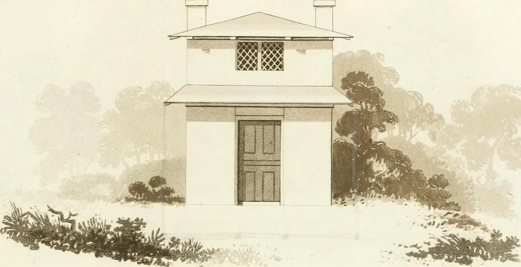 An illustration from Designs for cottages, cottage farms, and other rural buildings, including entrance gates and lodges, 1805, leaf 64
