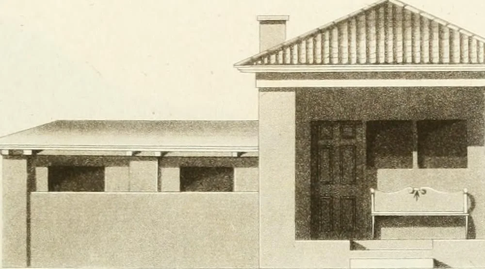 An illustration from Designs for cottages, cottage farms, and other rural buildings, including entrance gates and lodges, 1805, leaf 70