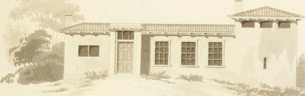 An illustration from Designs for cottages, cottage farms, and other rural buildings, including entrance gates and lodges, 1805, leaf 94