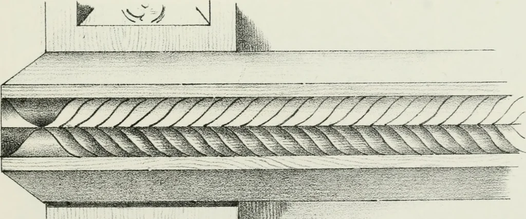 An illustration from Designs for Gothic ornaments & furniture, after the ancient manner, for ecclesiastical and domestic purposes, for the use of architects, and workers in metal, stone, wood, etc., etc, 1854, leaf 100