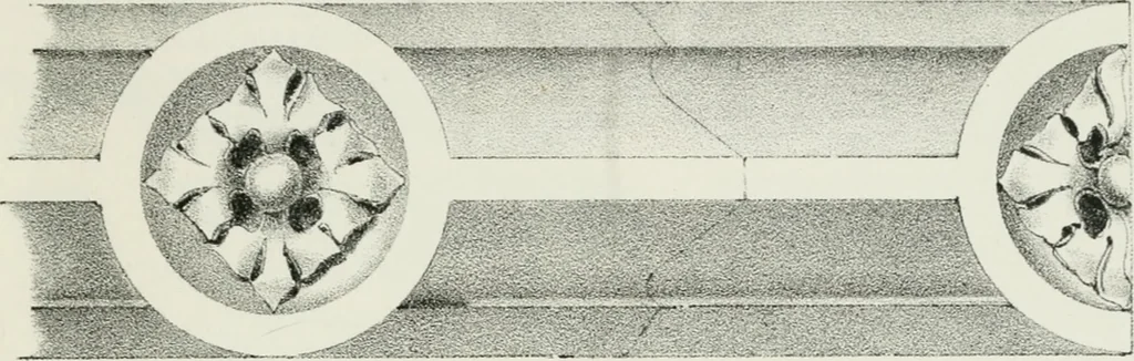 An illustration from Designs for Gothic ornaments & furniture, after the ancient manner, for ecclesiastical and domestic purposes, for the use of architects, and workers in metal, stone, wood, etc., etc, 1854, leaf 102