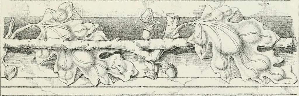 An illustration from Designs for Gothic ornaments & furniture, after the ancient manner, for ecclesiastical and domestic purposes, for the use of architects, and workers in metal, stone, wood, etc., etc, 1854, leaf 30