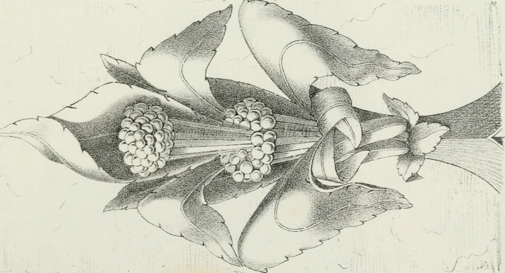 An illustration from Designs for Gothic ornaments & furniture, after the ancient manner, for ecclesiastical and domestic purposes, for the use of architects, and workers in metal, stone, wood, etc., etc, 1854, leaf 58