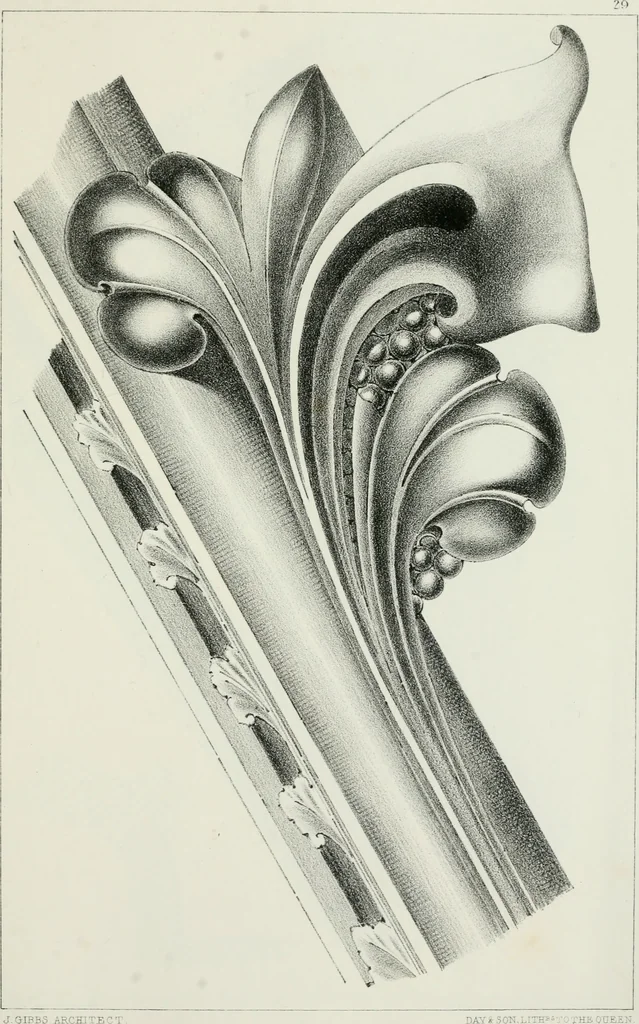 An illustration from Designs for Gothic ornaments & furniture, after the ancient manner, for ecclesiastical and domestic purposes, for the use of architects, and workers in metal, stone, wood, etc., etc, 1854, leaf 70