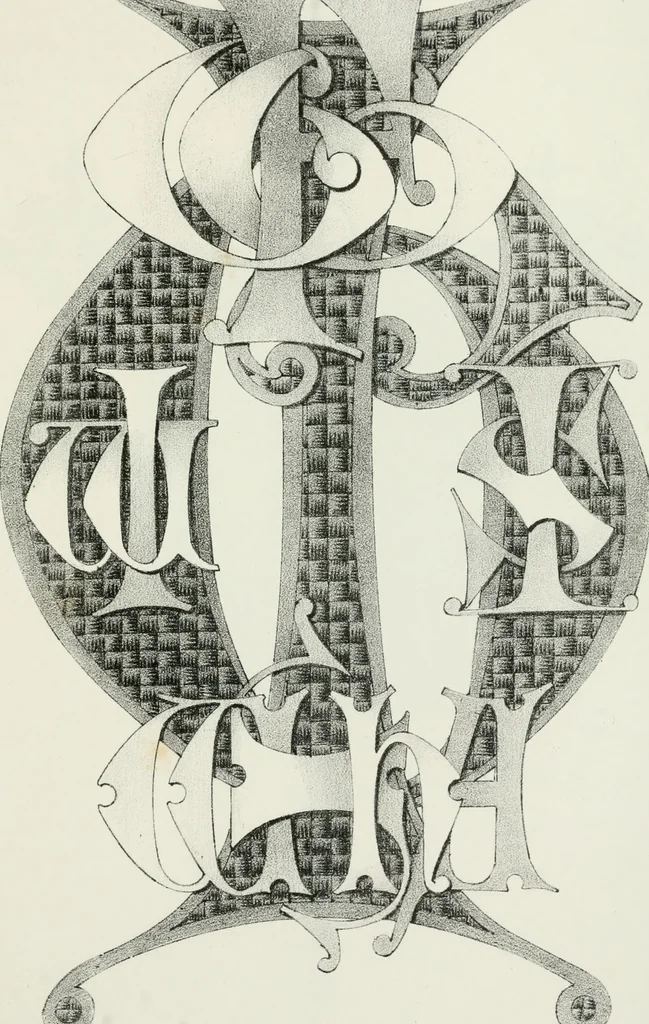 An illustration from Designs for Gothic ornaments & furniture, after the ancient manner, for ecclesiastical and domestic purposes, for the use of architects, and workers in metal, stone, wood, etc., etc, 1854, leaf 78