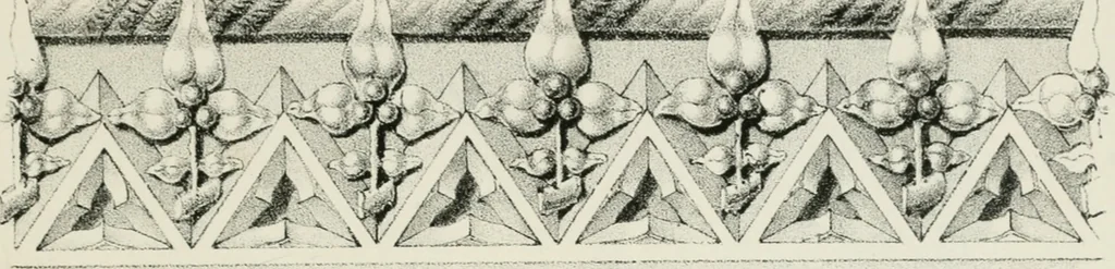 An illustration from Designs for Gothic ornaments & furniture, after the ancient manner, for ecclesiastical and domestic purposes, for the use of architects, and workers in metal, stone, wood, etc., etc, 1854, leaf 88