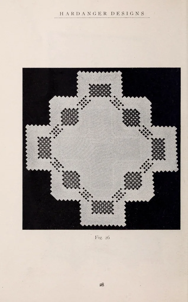 An illustration from Designs for Hardanger (Norwegian) embroidery, 1904, leaf 32