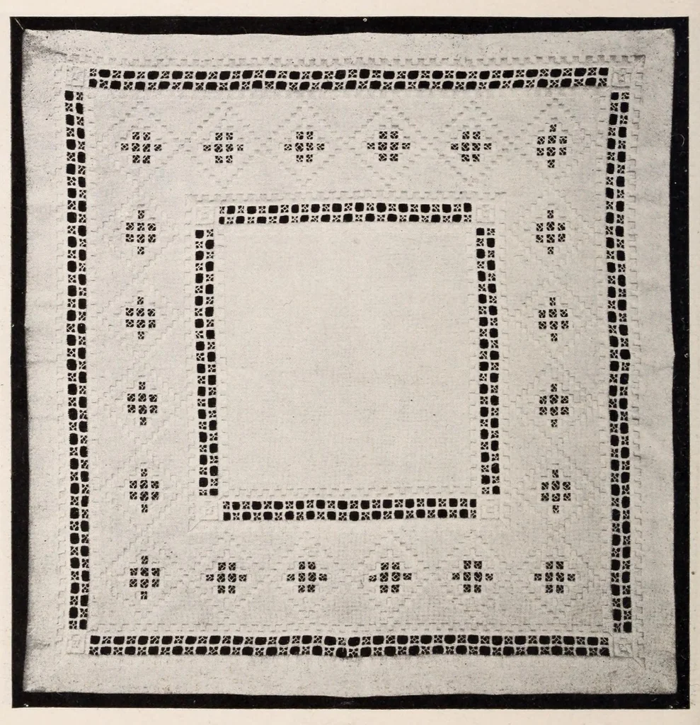 An illustration from Designs for Hardanger (Norwegian) embroidery, 1904, leaf 52