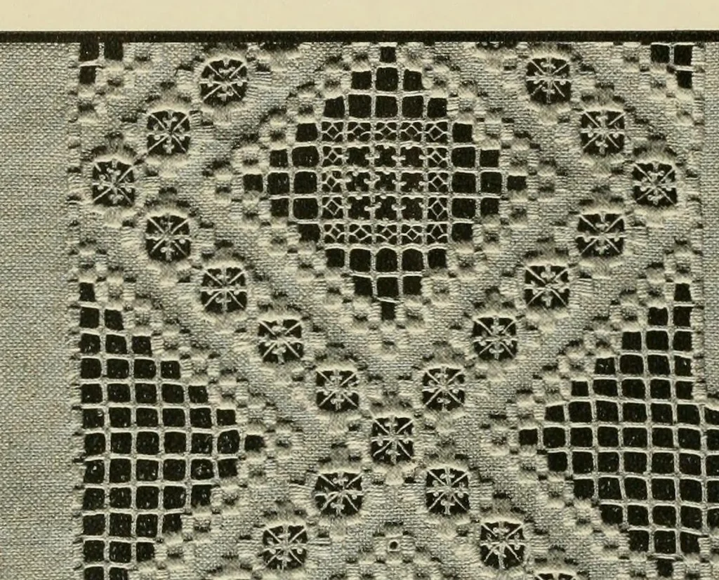An illustration from Designs for Hardanger embroidery, 1904, leaf 12