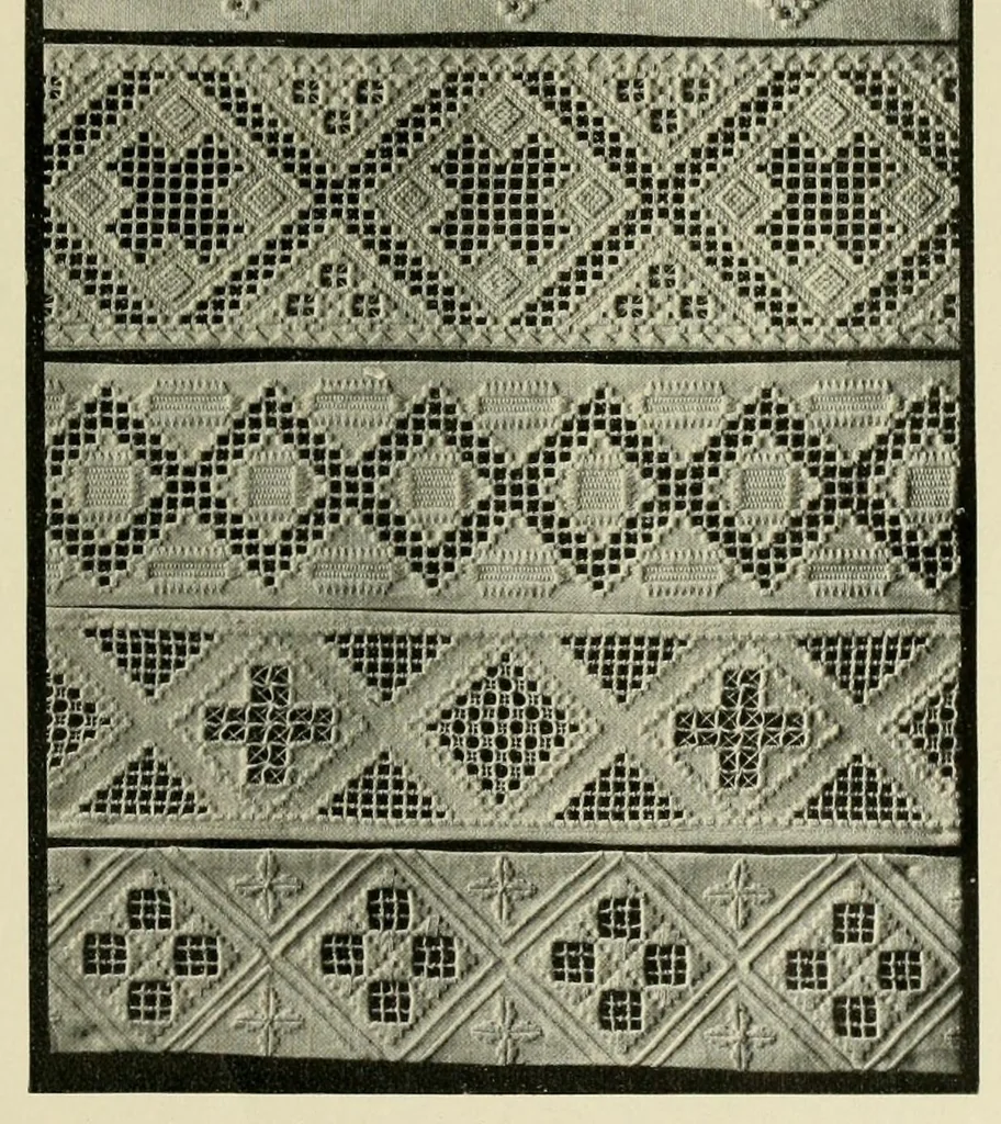 An illustration from Designs for Hardanger embroidery, 1904, leaf 9