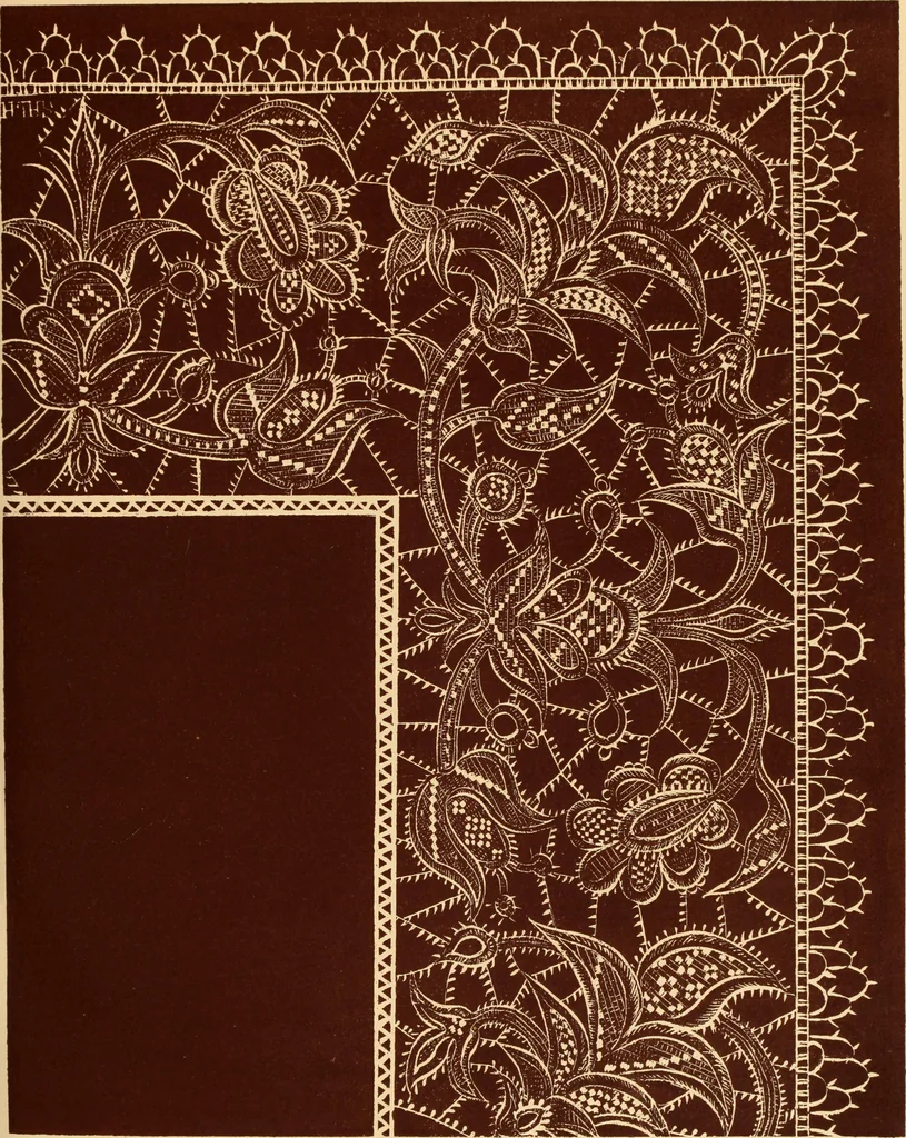 An illustration from Designs for lace making, 1870, leaf 25