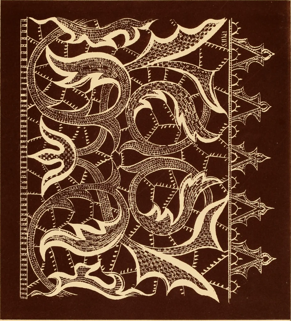 An illustration from Designs for lace making, 1870, leaf 27