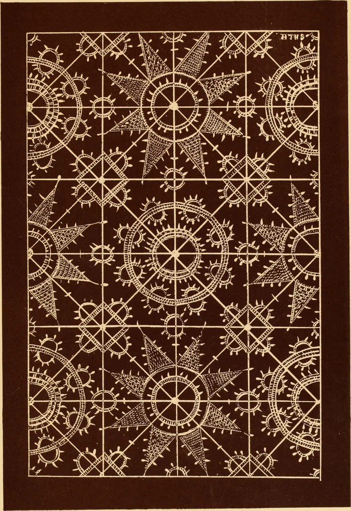 An illustration from Designs for lace making, 1870, leaf 63