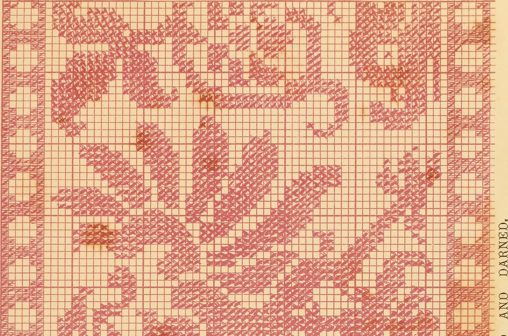 An illustration from Designs for lace making, 1870, leaf 73