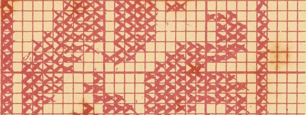 An illustration from Designs for lace making, 1870, leaf 77
