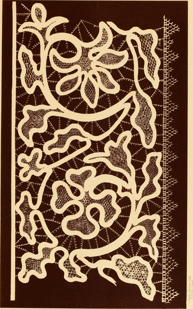 An illustration from Designs for lace making, 1870, leaf 79