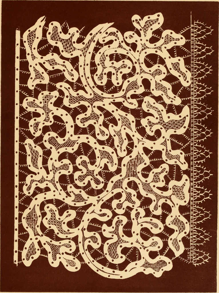 An illustration from Designs for lace making, 1870, leaf 83
