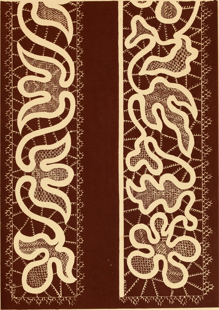An illustration from Designs for lace making, 1870, leaf 85