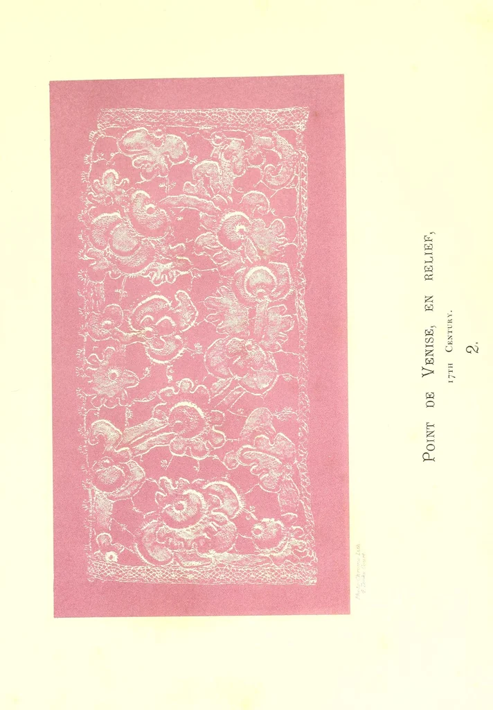 An illustration from Designs for lace making, 1870, leaf 21