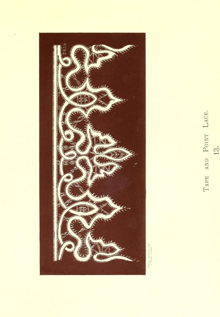 An illustration from Designs for lace making, 1870, leaf 65