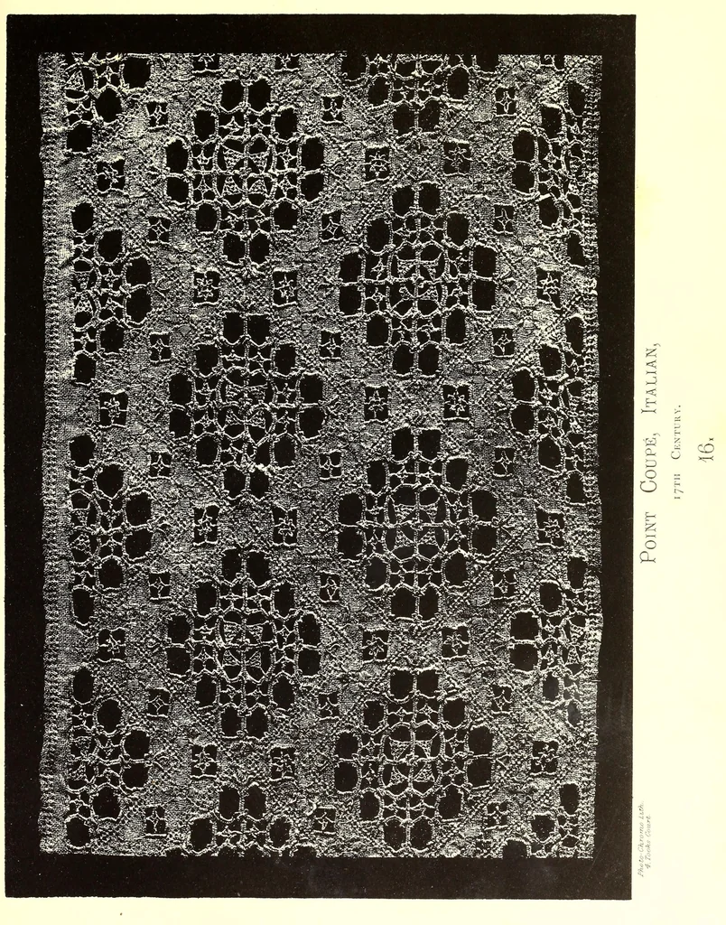 An illustration from Designs for lace making, 1870, leaf 77