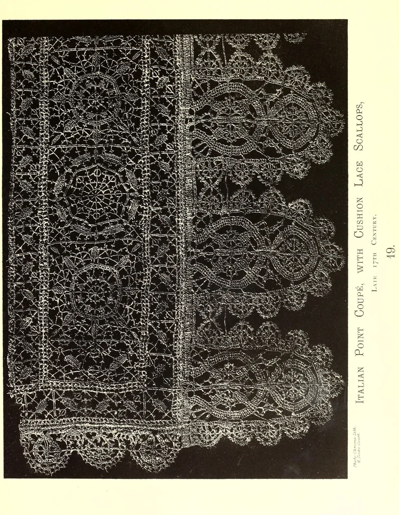 An illustration from Designs for lace making, 1870, leaf 89