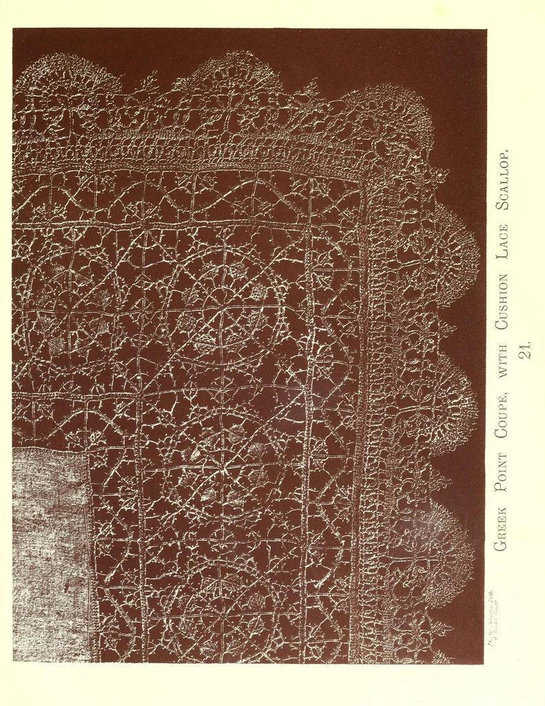 An illustration from Designs for lace making, 1870, leaf 97