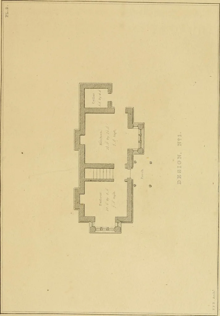 An illustration from Designs for lodges and park entraces, 1833, leaf 18