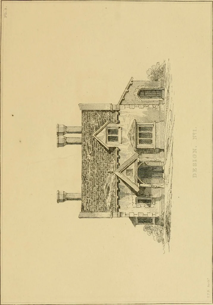 An illustration from Designs for lodges and park entraces, 1833, leaf 20