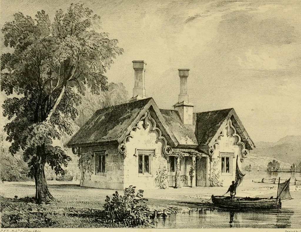 An illustration from Designs for lodges and park entraces, 1833, leaf 26