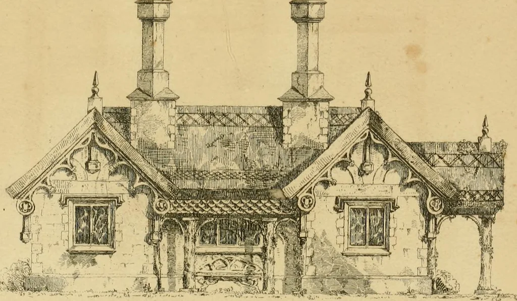 An illustration from Designs for lodges and park entraces, 1833, leaf 30