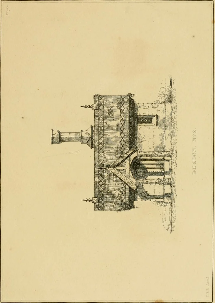 An illustration from Designs for lodges and park entraces, 1833, leaf 32