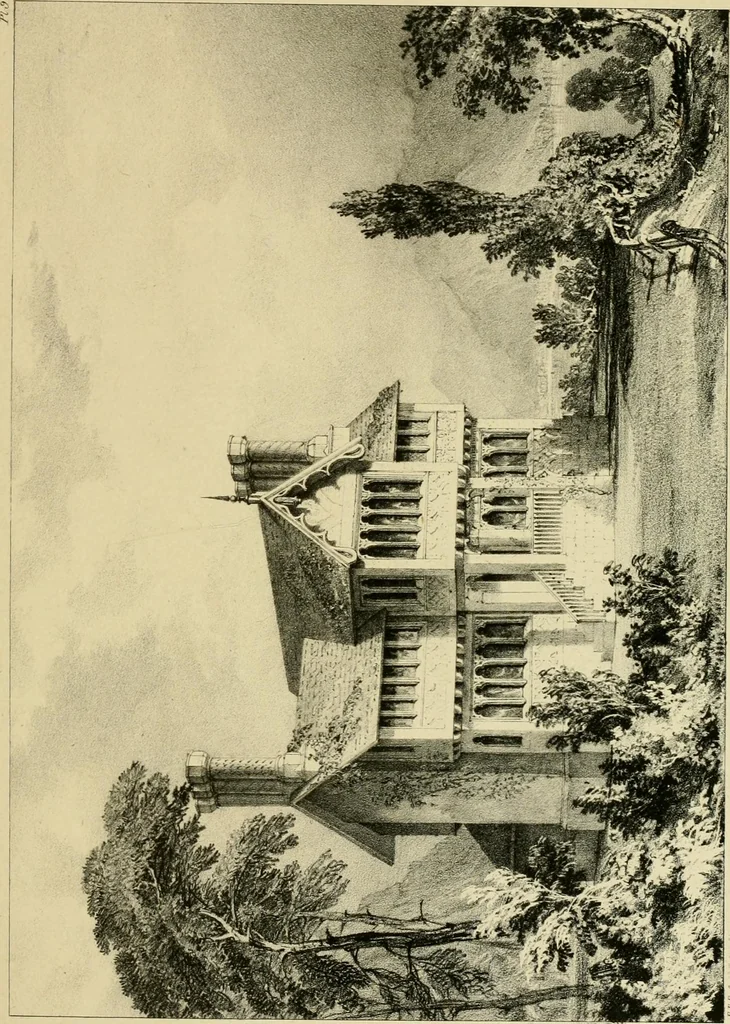 An illustration from Designs for lodges and park entraces, 1833, leaf 36