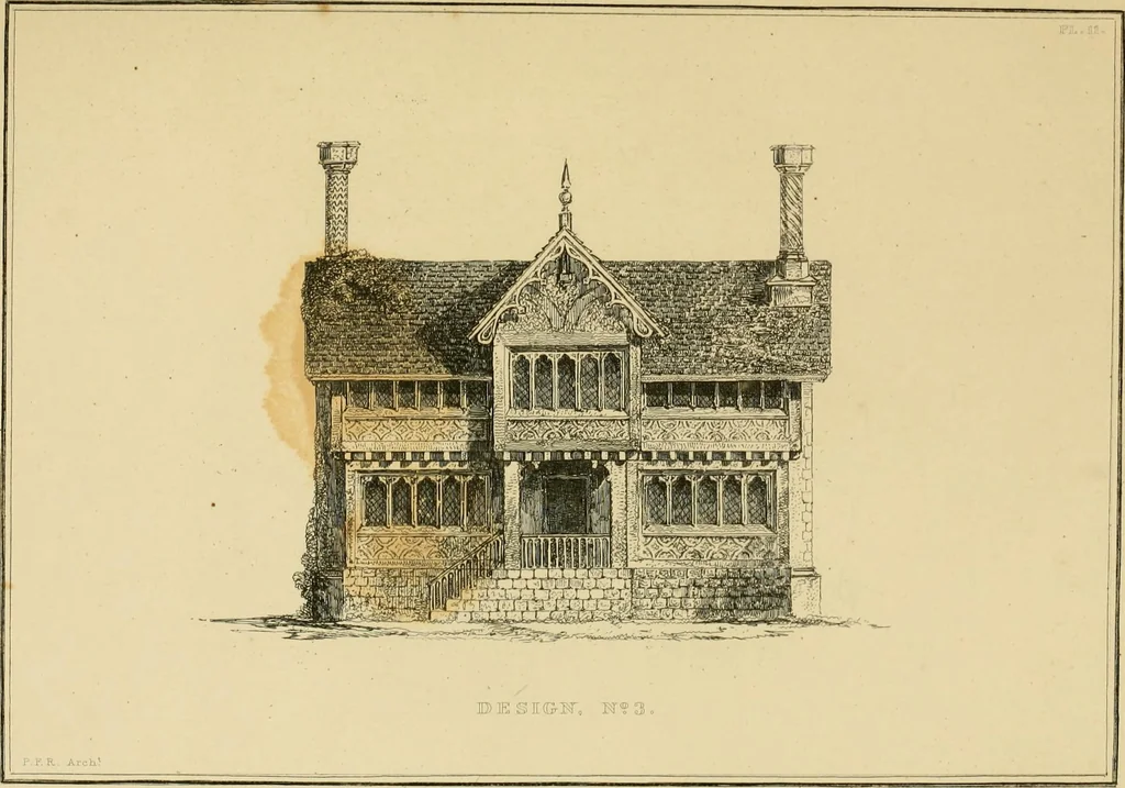An illustration from Designs for lodges and park entraces, 1833, leaf 40