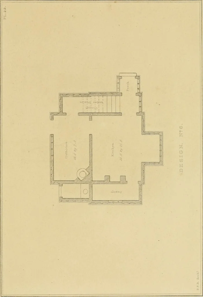 An illustration from Designs for lodges and park entraces, 1833, leaf 68