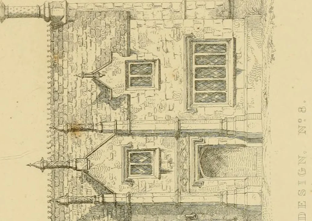 An illustration from Designs for lodges and park entraces, 1833, leaf 90