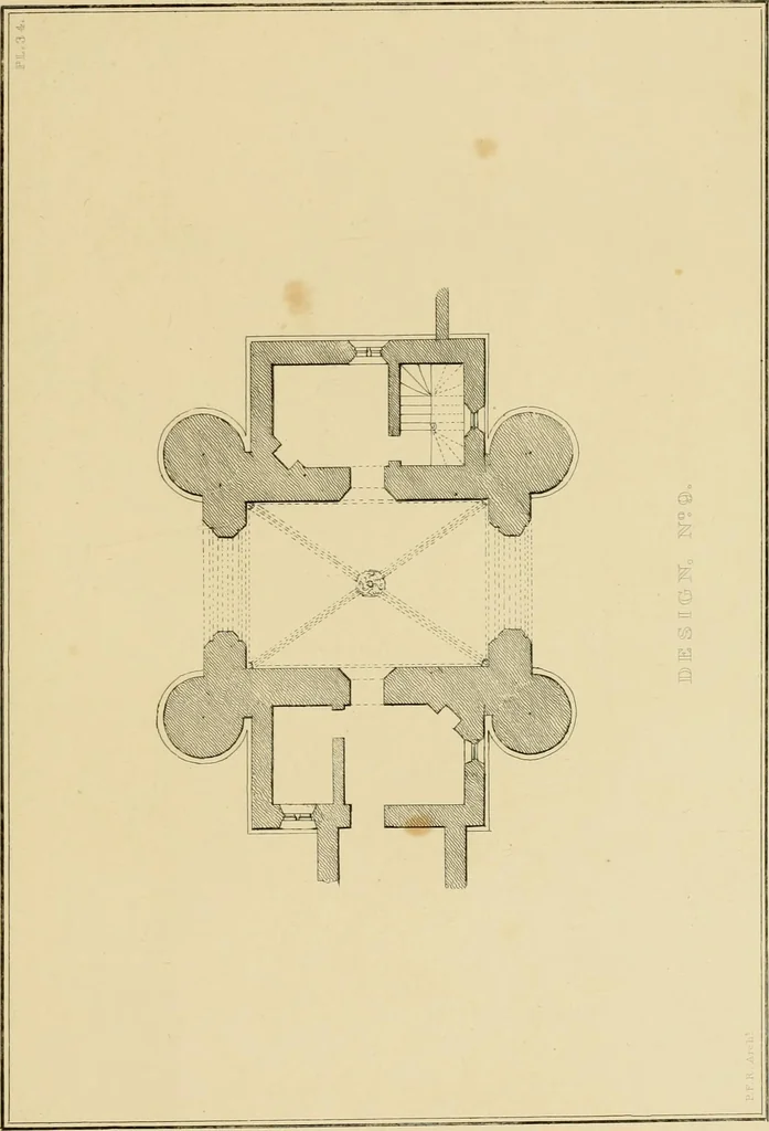 An illustration from Designs for lodges and park entraces, 1833, leaf 98