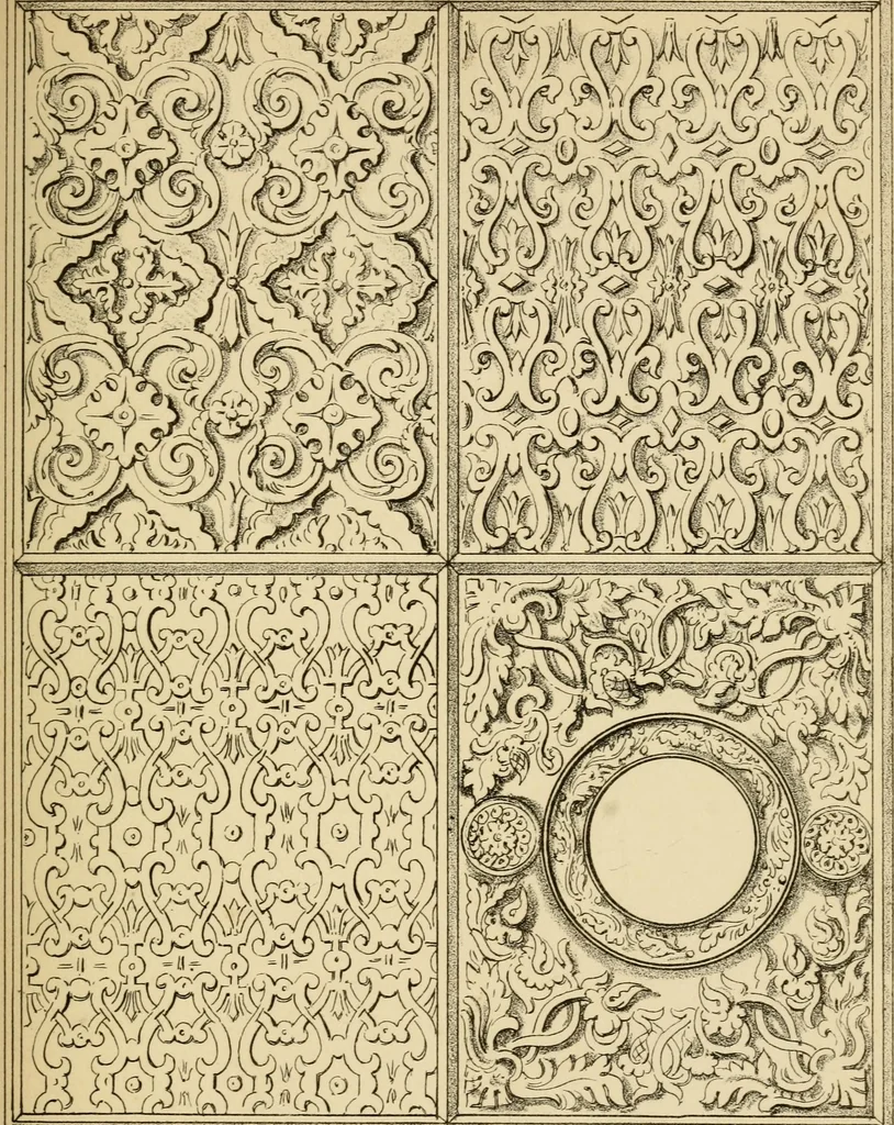 An illustration from Designs for ornamental window glass : with explanatory remarks and an index : 1st March, 1847, 1847, leaf 61