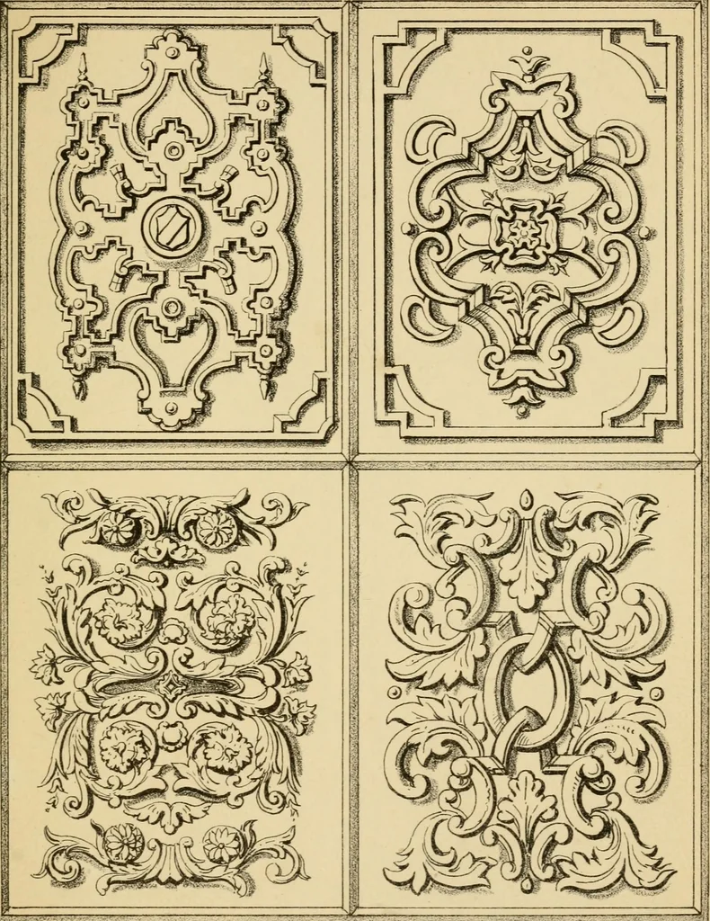 An illustration from Designs for ornamental window glass : with explanatory remarks and an index : 1st March, 1847, 1847, leaf 69
