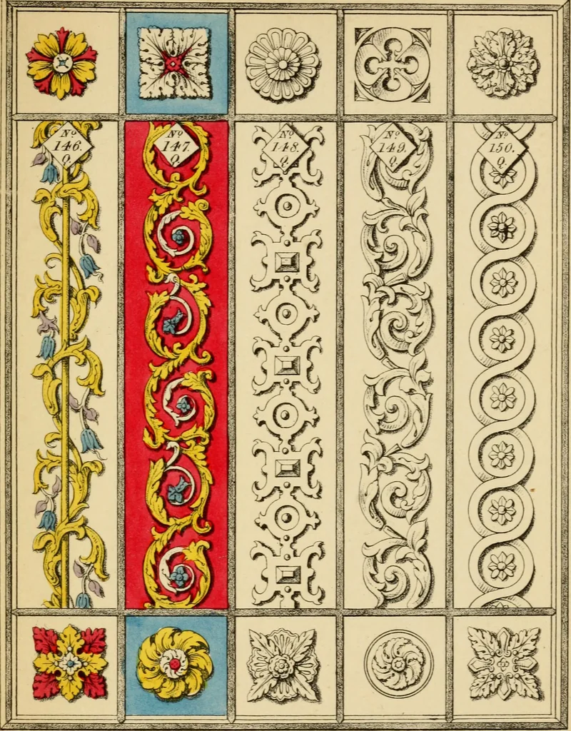 An illustration from Designs for ornamental window glass : with explanatory remarks and an index : 1st March, 1847, 1847, leaf 87
