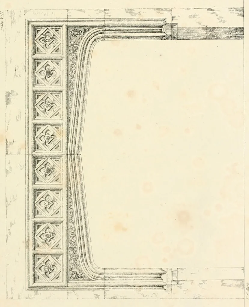 An illustration from Designs for parsonage houses, alms houses, etc. etc. with examples of gables, and other curious remains of old English architecture, 1827, leaf 37