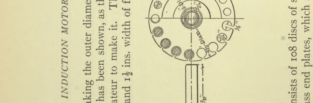An illustration from Designs for small dynamos and motors, 1906, leaf 138