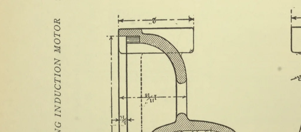 An illustration from Designs for small dynamos and motors, 1906, leaf 146