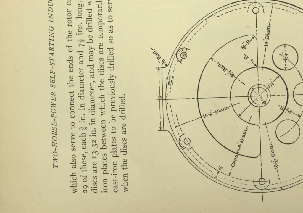 An illustration from Designs for small dynamos and motors, 1906, leaf 154