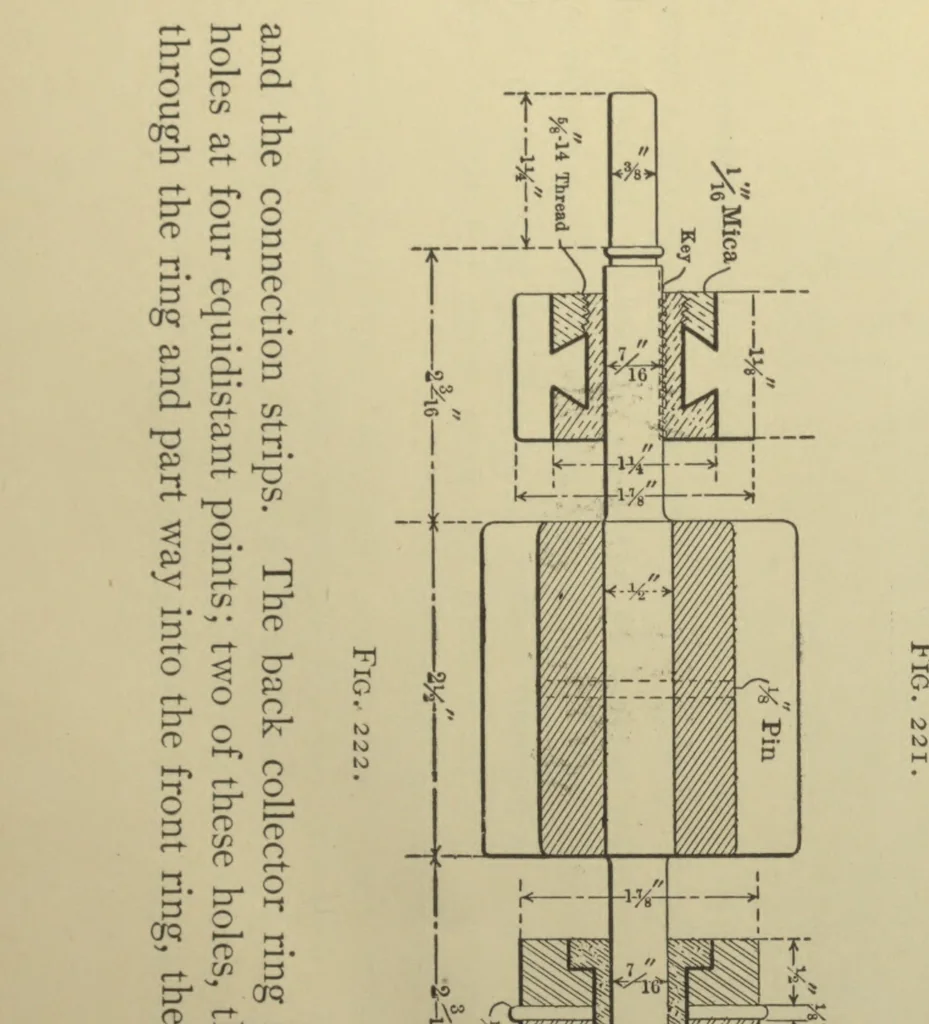 An illustration from Designs for small dynamos and motors, 1906, leaf 189
