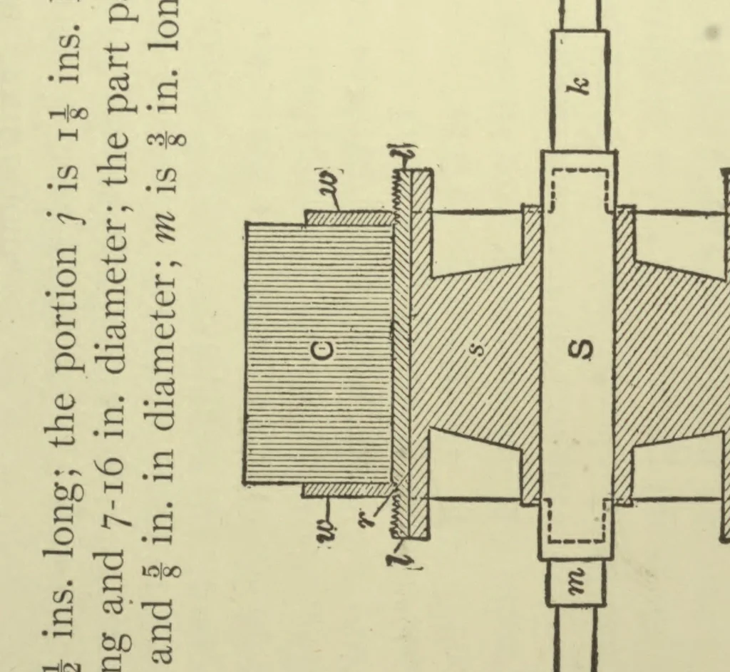 An illustration from Designs for small dynamos and motors, 1906, leaf 20