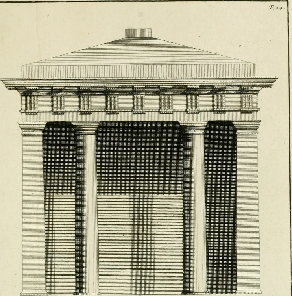 An illustration from Designs of Inigo Jones and others, 1731, leaf 54