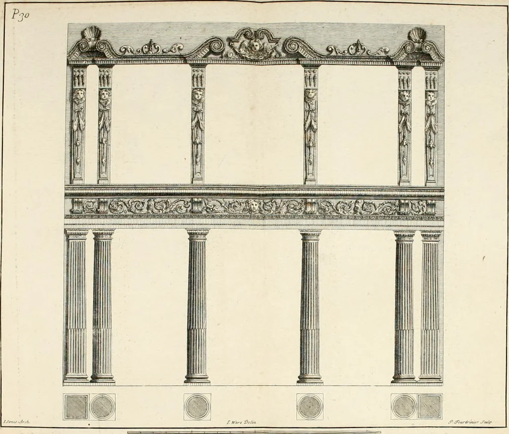 An illustration from Designs of Inigo Jones and others, 1731, leaf 65