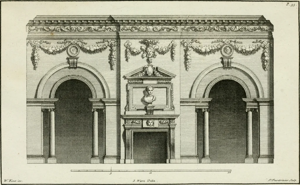 An illustration from Designs of Inigo Jones and others, 1731, leaf 74