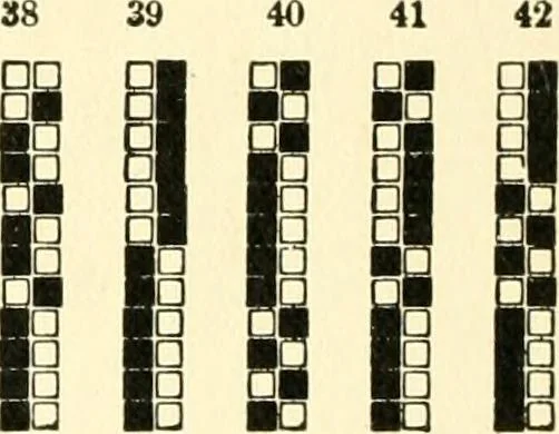 An illustration from Design texts : a practical treatise on textile design, cloth construction, fabric analysis and calculations, 1910, leaf 190